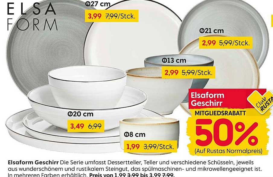 Elsaform Geschirr - Vielfältiges Geschirrset mit bis zu 50% Ersparnis!