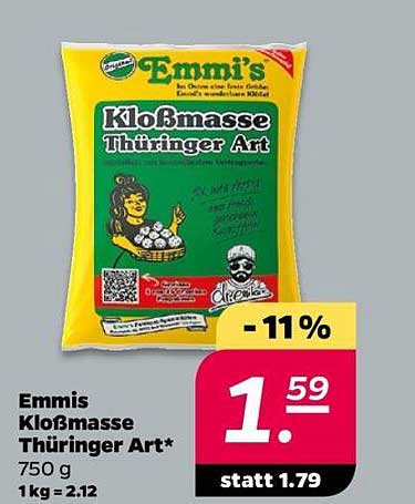 Emmis Kloßmasse Thüringer Art 750 g