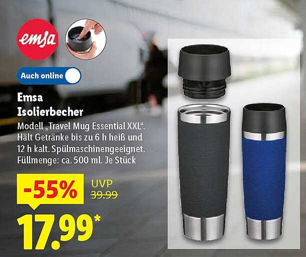 Emsa Isolierbecher - Travel Mug Essential XXL