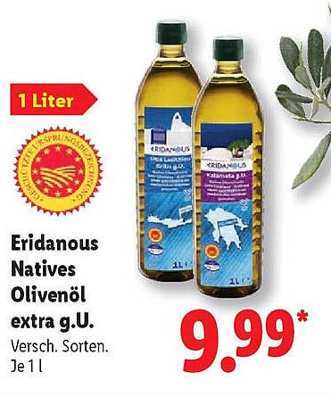 Eridanous Natives Olivenöl extra g.U. 1 Liter