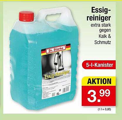 Essigreiniger extra stark gegen Kalk & Schmutz 5l-Kanister