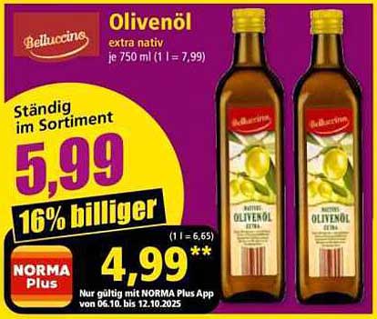 Exquisites Olivenöl extra nativ von Belluccini - 750 ml