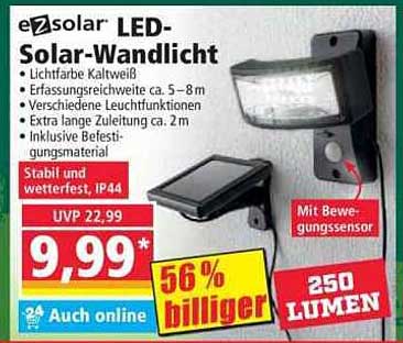 ezsolar LED-Solar-Wandlicht mit Bewegungsensor