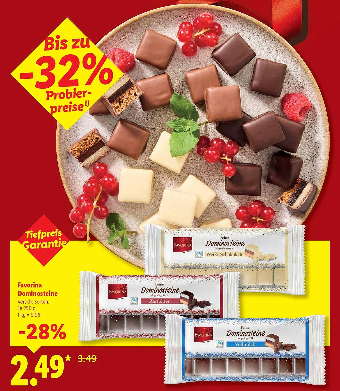 Favrina Dominosteine – Genuss in verschiedenen Sorten