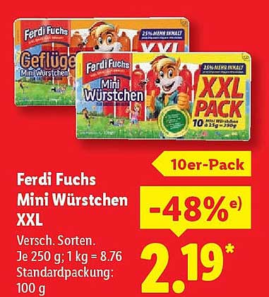 Ferdi Fuchs Mini Würstchen XXL