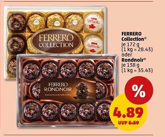FERERO Collection oder Rondnoir – köstliche Pralinenvielfalt