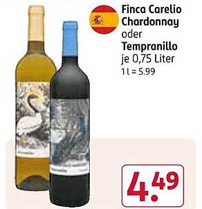 Finca Carelio Chardonnay oder Tempranillo je 0,75 Liter