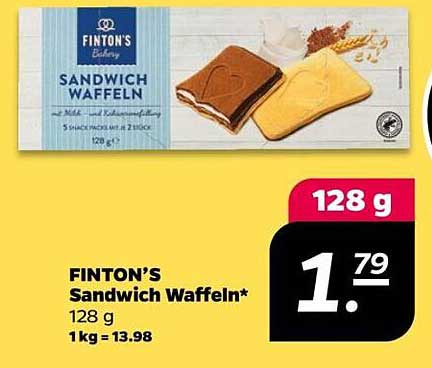 FINTON'S Sandwich Waffeln 128 g