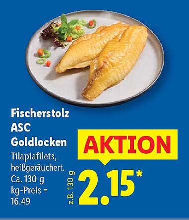 FischerStolz ASC Goldlocken - Tilapiafilets, heißgeräuchert