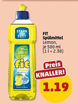 FIT Spülmittel Lemon, je 500 ml