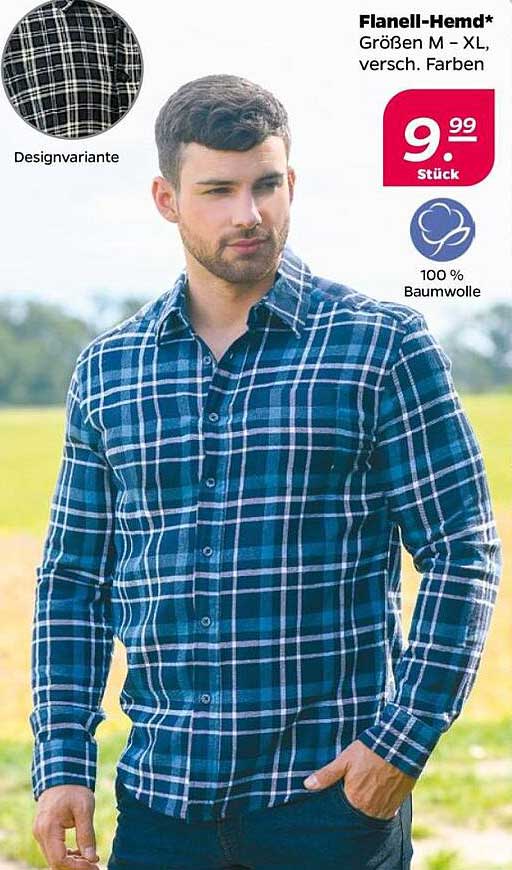 Flanell-Hemd in verschiedenen Farben - Größen M bis XL