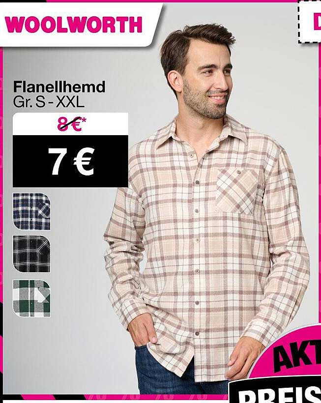 Flanellhemd Gr. S-XXL für nur 7 €