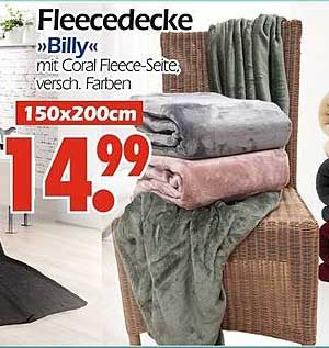 Fleece-Decke 'Billy' 150x200cm in verschiedenen Farben