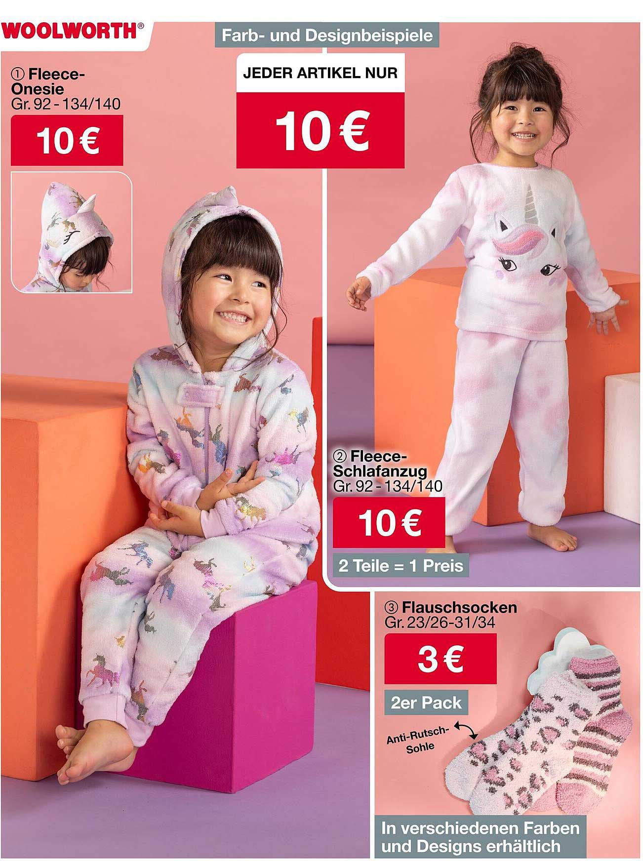 Fleece-Onesie und Fleece-Schlafanzug für Kinder - nur 10 €