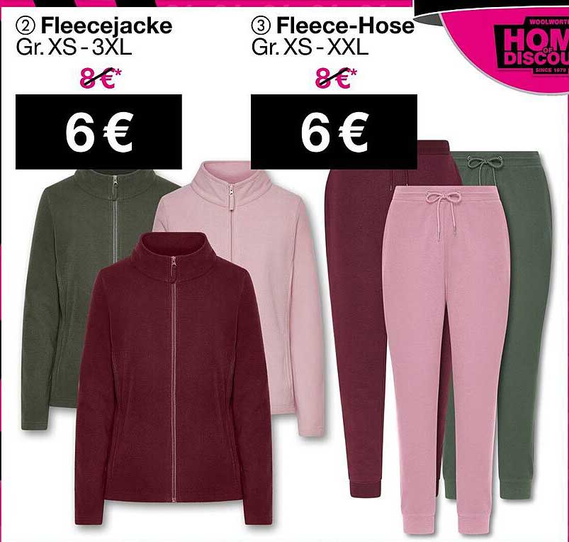 Fleecejacke und Fleece-Hose für nur je 6 €