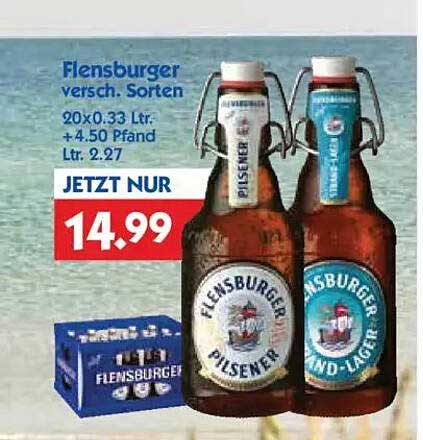 Flensburger Bier 20 x 0,33 L – verschiedene Sorten