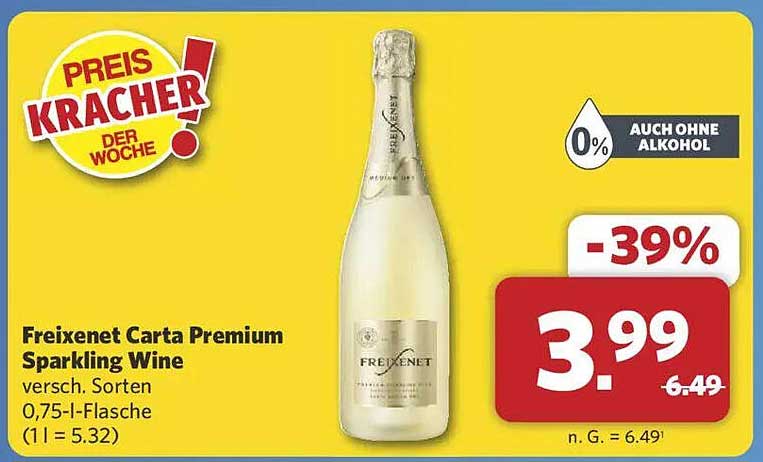 Freixenet Carta Premium Sparkling Wine 0,75-l-Flasche