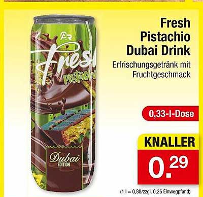 Fresh Pistachio Dubai Drink 0,33-Liter-Dose