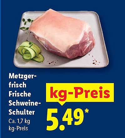 Frische Schweine-Schulter - Metzgerfrisch zum besten Preis!
