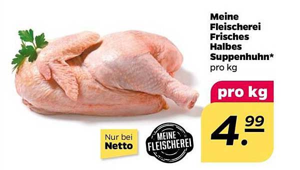 Frisches Halbes Suppenhuhn von Meine Fleischerei