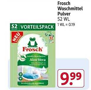 Frosch Waschmittel Pulver 52 WL - Aloe Vera