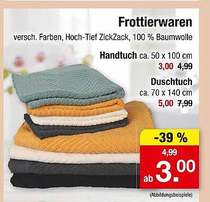 Frottierwaren - Handtuch und Duschtuch in verschiedenen Farben