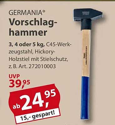GERMANIA® Vorschlaghammer 3, 4 oder 5 kg