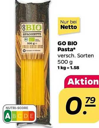 GO BIO Spaghetti 500 g - Verschiedene Sorten