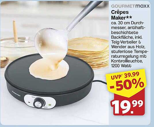 Gourmetmaxx Crêpes Maker – Kochen wie ein Profi!