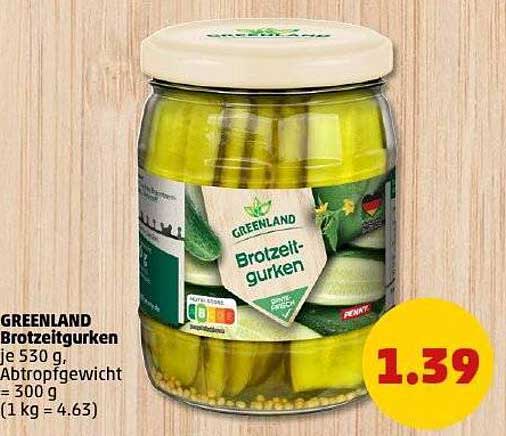 GREENLAND Brotzeitgurken 530 g