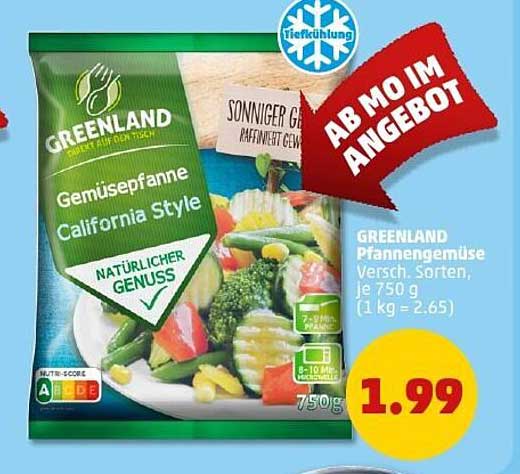 GREENLAND Gemüsepfanne California Style, 750 g
