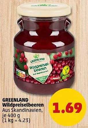 GREENLAND Wildpreiselbeeren aus Skandinavien, je 400 g