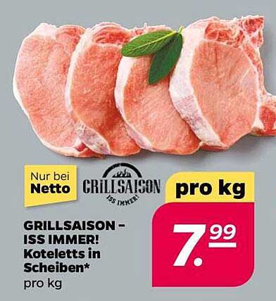 GRILLSAISON – ISS IMMER! Koteletts in Scheiben