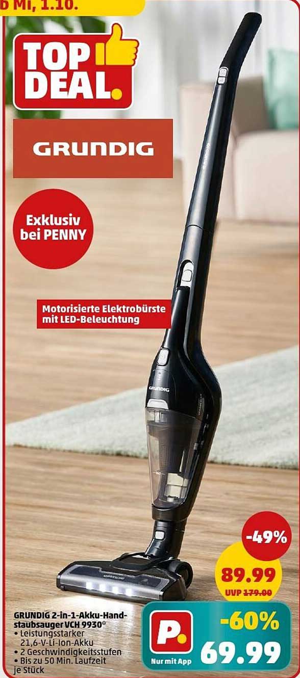Grundig 2-in-1-Akku-Handstaubsauger VCH 9930
