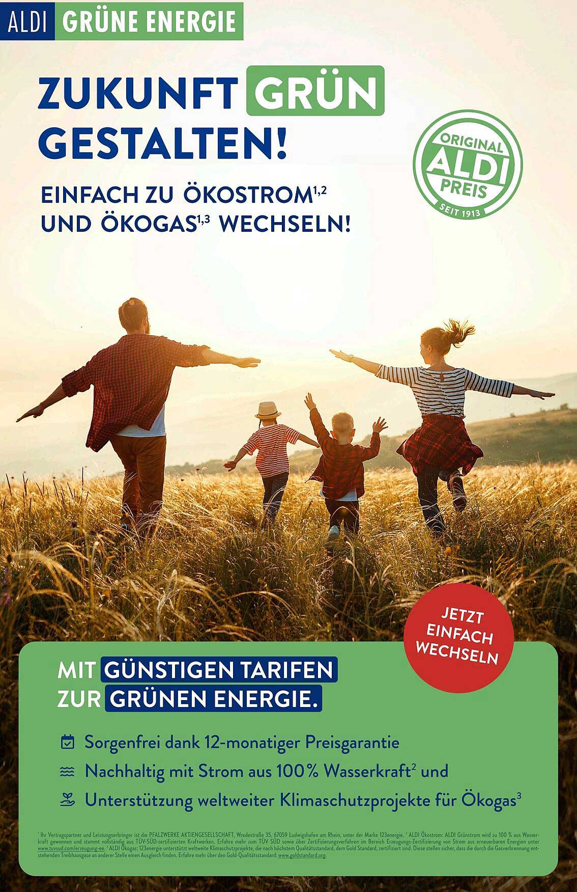 Grüne Energie von Aldi Süd