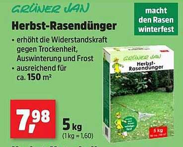 GRÜNER JAN Herbst-Rasendünger 5 kg