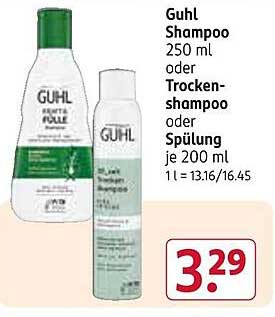 Guhl Shampoo 250 ml oder Trockenshampoo oder Spülung je 200 ml