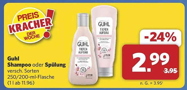 Guhl Shampoo oder Spülung - verschiedene Sorten
