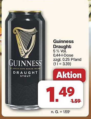 Guinness Draught 0,44 l Dose