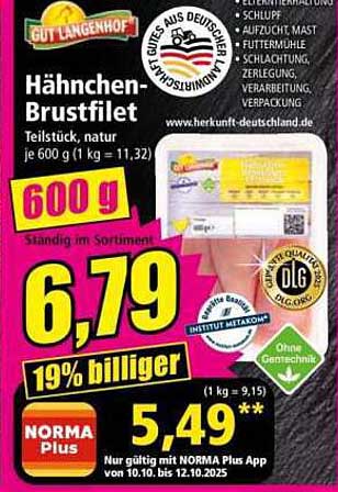 Hähnchen-Brustfilet von Gut Langenhof - 600 g