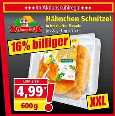 Hähnchen Schnitzel in herzhafter Panade 600 g