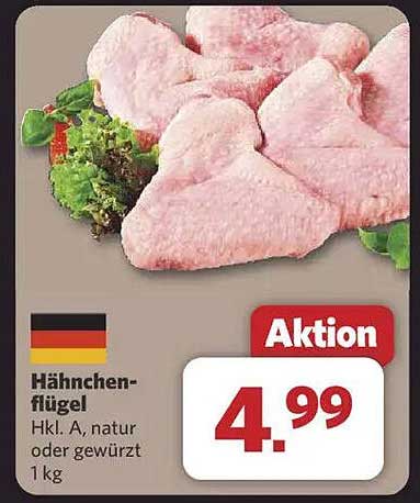 Hähnchenflügel Hkl. A, natur oder gewürzt 1 kg