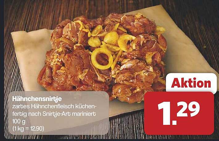 Hähnchensnirtje zart und mariniert, 100 g