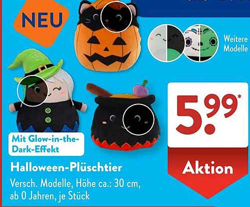 Halloween-Plüschtier mit Glow-in-the-Dark-Effekt