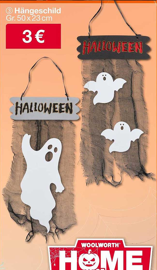 Hängeschild Halloween 50 x 23 cm