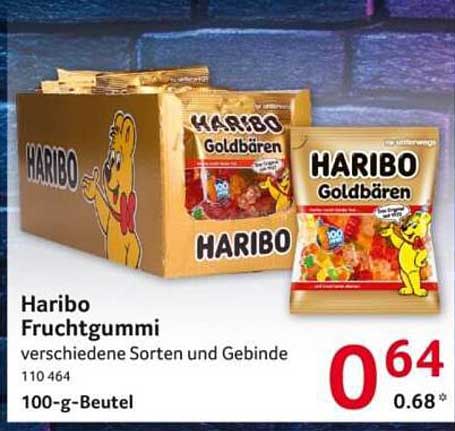 Haribo Fruchtgummi - verschiedene Sorten und Gebinde
