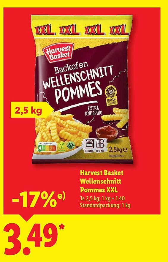 Harvest Basket Wellenschnitt Pommes XXL