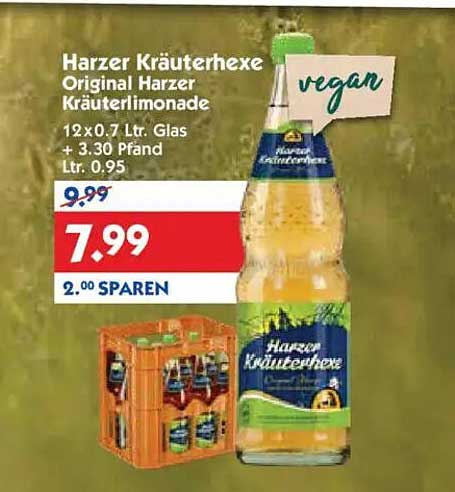 Harzer Kräuterhexe Original Harzer Kräuterlimonade 12x0.7 Ltr.