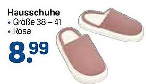Hausschuhe in Rosa - Größen 38 bis 41