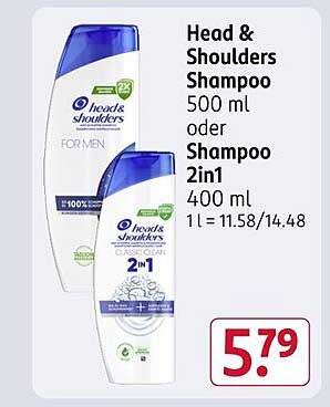 Head & Shoulders Shampoo 500 ml oder Shampoo 2in1 400 ml